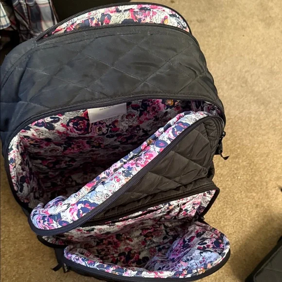 Vera Bradley Black Quilted Backpack - Picture 2 of 3